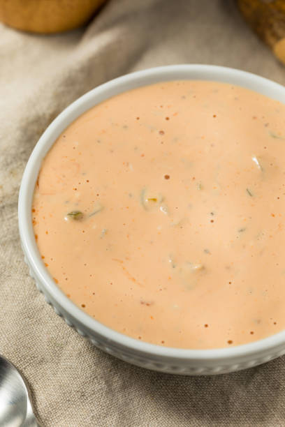 istock Spicy Homemade Burger Sauce with Pickle 2165897242