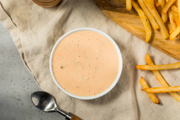 istock Spicy Homemade Burger Sauce with Pickle 2165897574