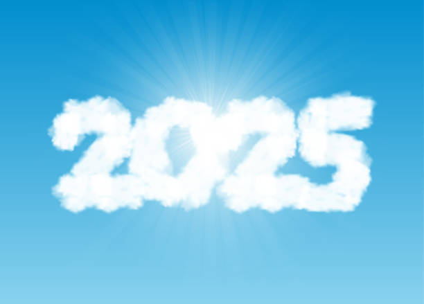 istock 2025 year banner with clouds in numbers shapes 2165898606