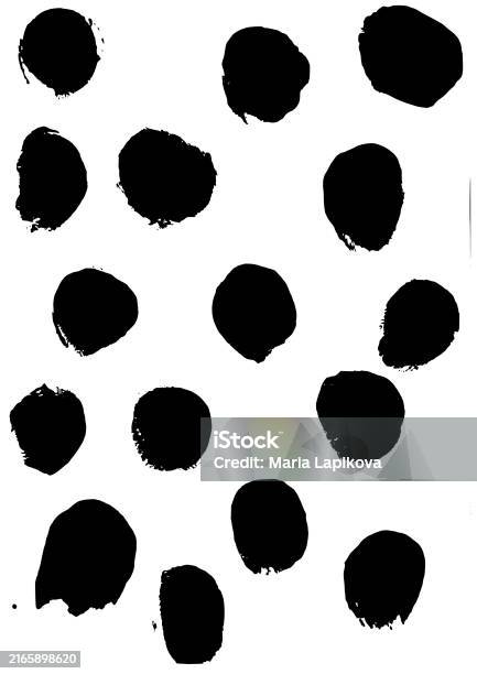 Spots Circles With Black Paint Vector Graphics Pattern Stock ...