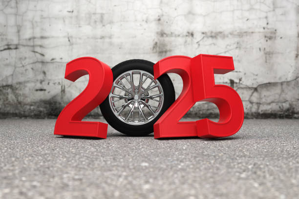 istock New Year 2025 Creative Design Concept with wheel 2165899729