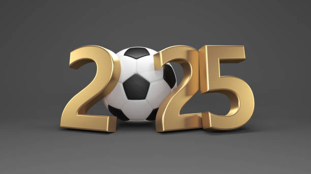 istock New Year 2025 Creative Design Concept with Foot ball 2165900328