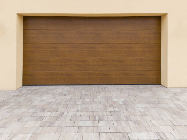 istock Modern Wooden Garage Door, Gate 2165900586