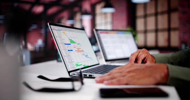 istock Business Schedule Calendar And Agenda Gant 2165903961