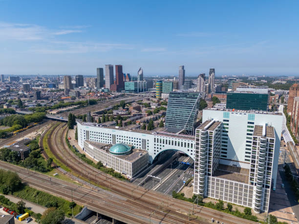 istock Skyline Den Haag by drone 2165907348