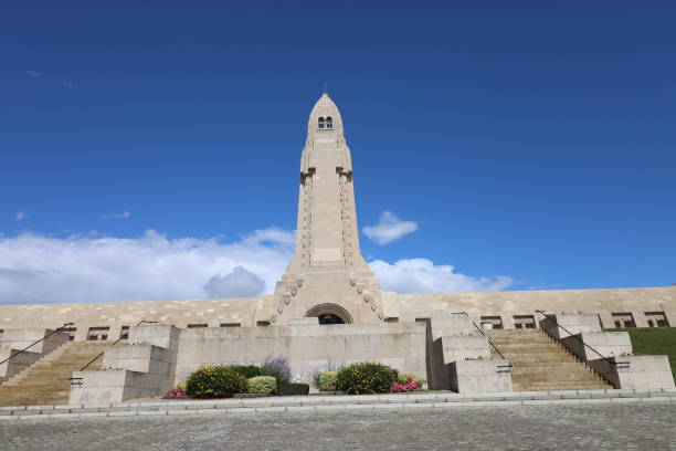 The Douaumont ossuary, exterior view, town of Fleury devant Douaumont, Meuse department, France