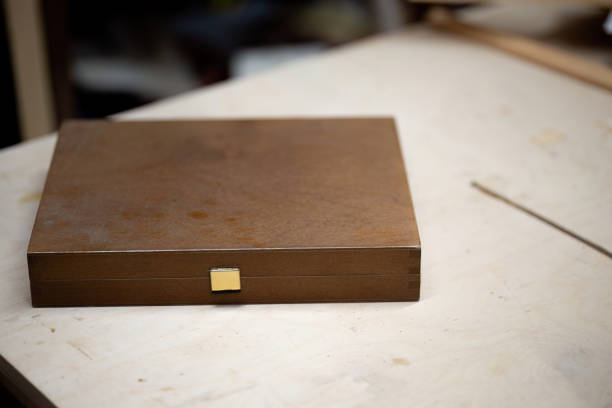 wooden box container