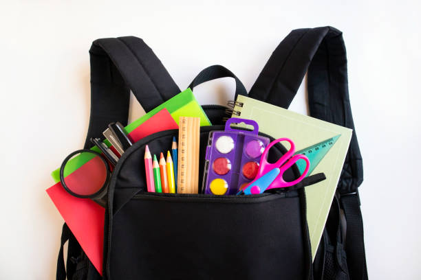 istock Black color school bag 2165926705