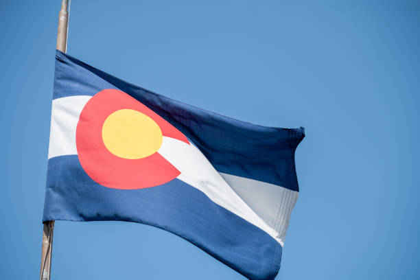 istock The Colorado State Flag Waving in the Wind 2165939792