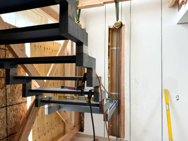 istock New building is being constructed with metal support stairs for a second floor 2165940027