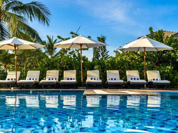 istock Beach view from pool resort in Da Nang, Vietnam 2165947920