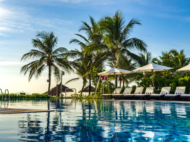 istock Beach view from pool resort in Da Nang, Vietnam 2165947940