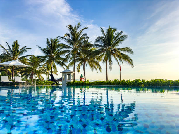 istock Beach view from pool resort in Da Nang, Vietnam 2165948575