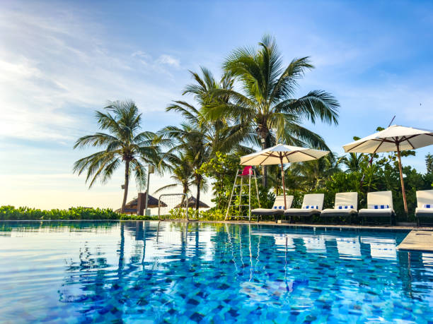 istock Beach view from pool resort in Da Nang, Vietnam 2165949128