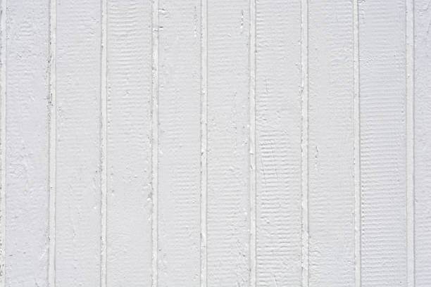 Detail of a white painted wooden fence