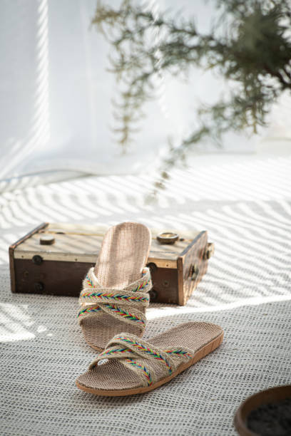 istock Slippers in the interior living room 2165954085