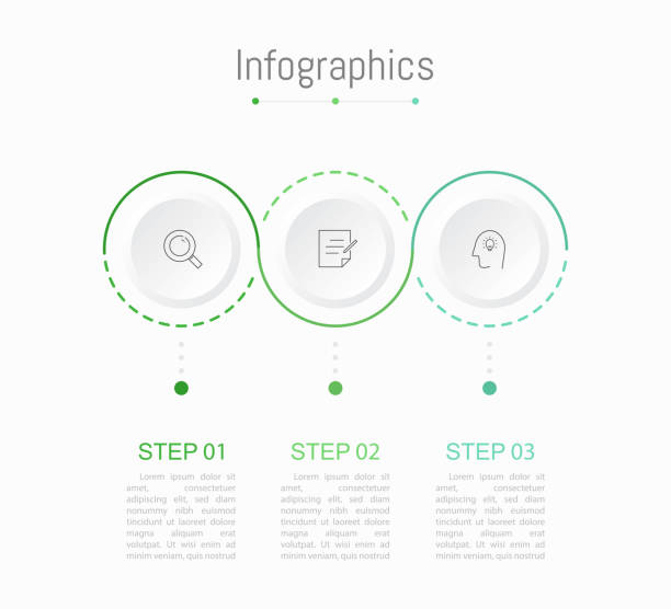 illustrazioni stock, clip art, cartoni animati e icone di tendenza di infographic 3 options design elements for your business data. vector illustration. - tre oggetti