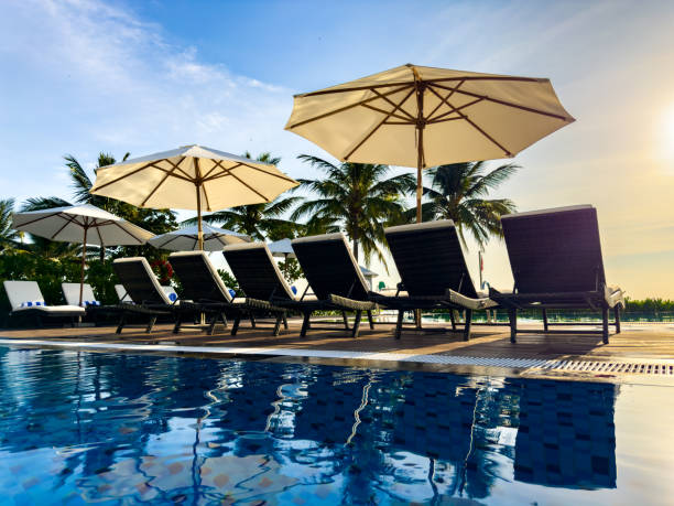 istock Beach view from pool resort in Da Nang, Vietnam 2165954831