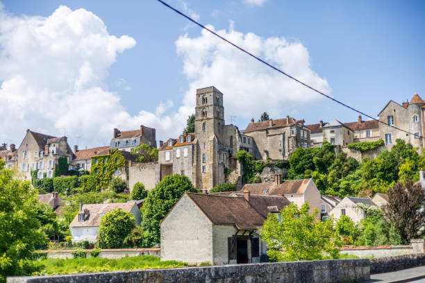 istock Charming Medieval Village Skyline in Chateau Landon 2165955219