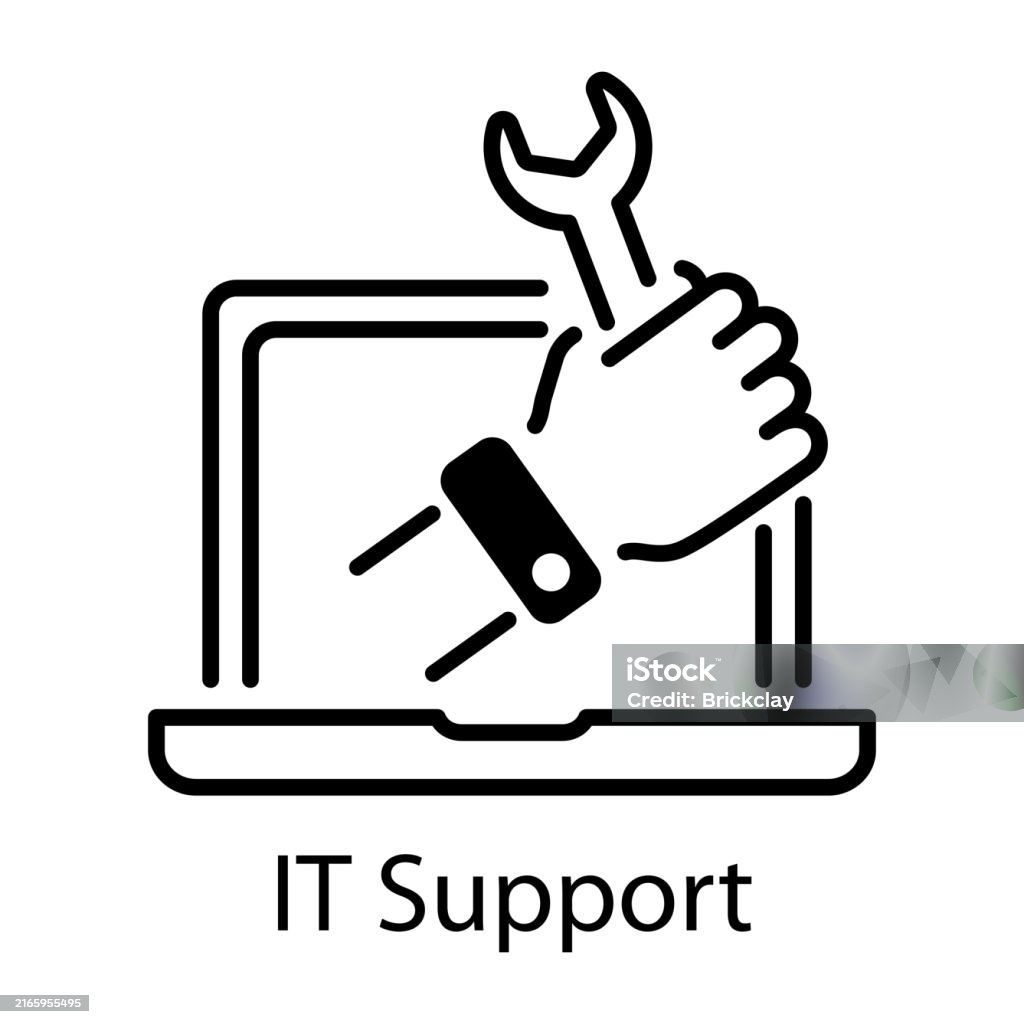 Basic It Support Icon It Support Stock Illustration - Download Image Now - Icon Symbol ...