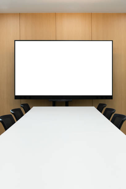 istock Conference room and mock-up screen 2165957334
