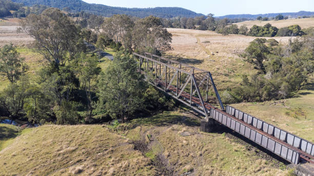 istock Old railway bridge part of a rail trail hiking path 2165968032