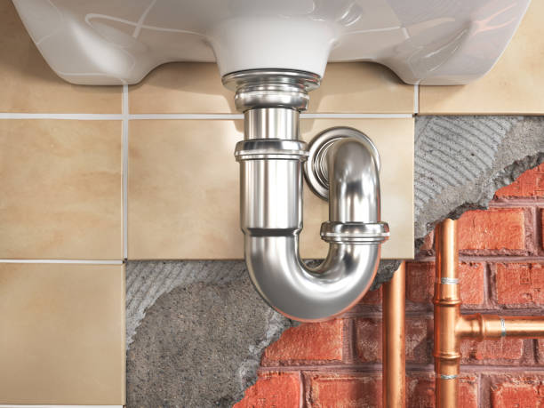 istock Plumbing concept. Leaking pipe. 3d illustration 2165973417