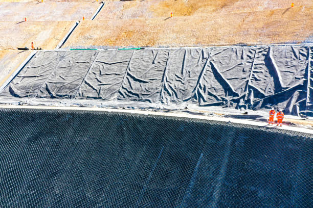 Installation process of geosynthetics in industry and mining