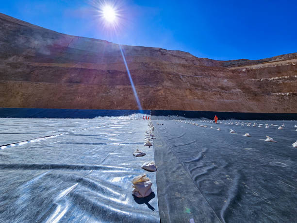 Installation process of geosynthetics in industry and mining