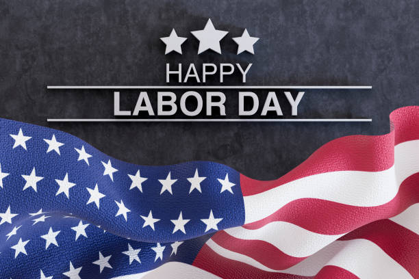 istock Happy Labor Day Background with American Flag 2165977704