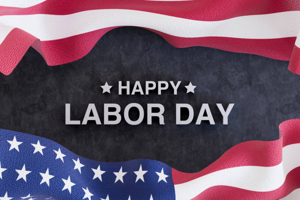 istock Happy Labor Day Background with American Flag 2165977753