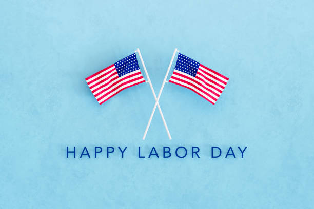 istock Happy Labor Day Background with American Flag 2165977922