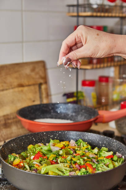 istock Hand Seasoning Vegetables in Pan 2165979692