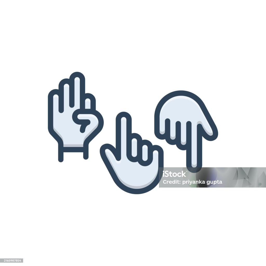 Sign Language Stock Illustration - Download Image Now - Communication ...