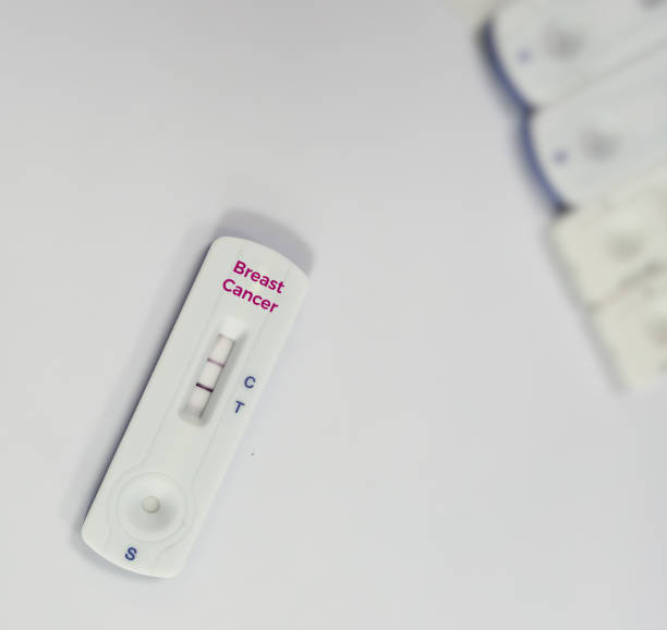 istock Rapid test device for Breast cancer test isolated on white background. 2165988644