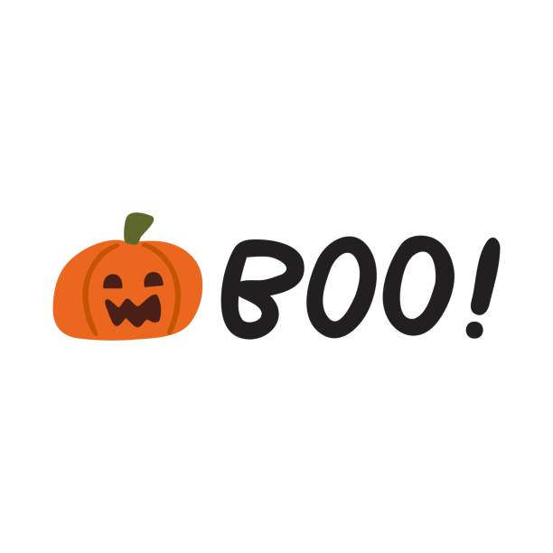 istock Scary pumpkin. Banner on Halloween. Boo! 2165993654