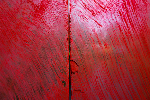 red paint painted on glass