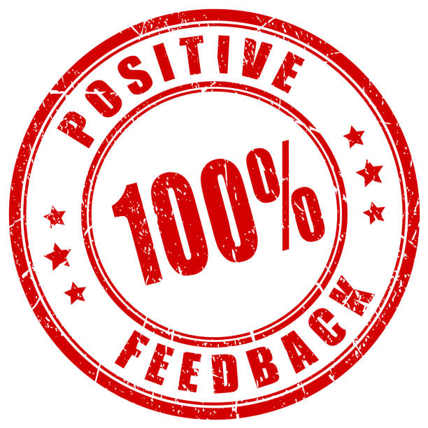 Positive feedback red grunge stamp Positive feedback red grunge stamp on white background suitable upper stock illustrations