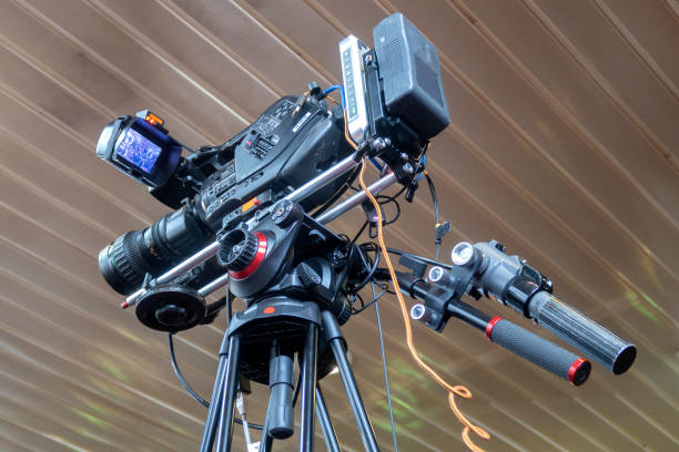istock Professional digital video camera. accessories for 4k video cameras 2166012376