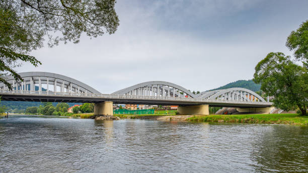 istock Three Span Bridge on the Dunajec River in Kroscienko, Poland, Europe 2166013745