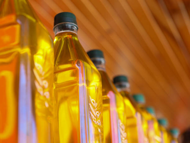 Traditional cold pressed olive oil in a bottle