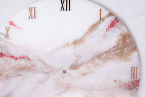 istock Handmade interior clocks made of epoxy resin. An interior item. 2166014557