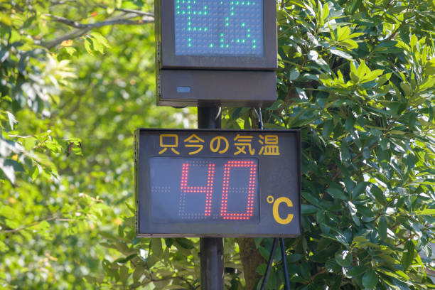 istock A sign showing a temperature of 40 degrees Celsius 2166014768