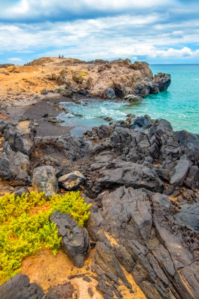 istock Rugged Rocky Coastline View With Turquoise Coloured Water 2166020385