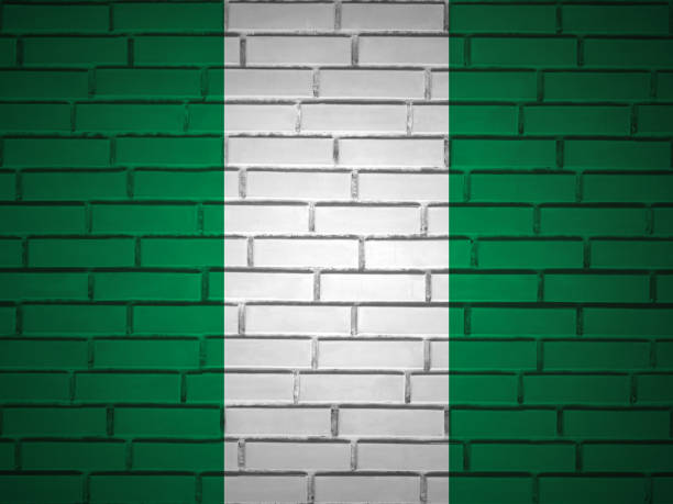 istock Brick wall Nigeria flag 2166022200