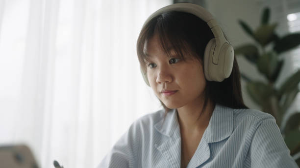 istock Teenage girl learning online. 2166025054