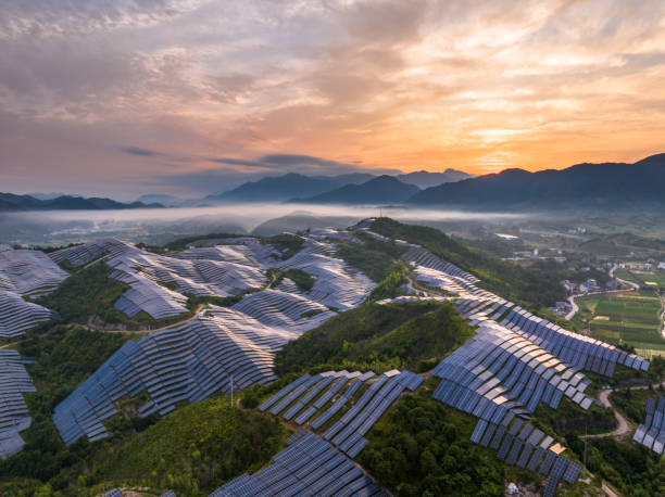 istock view of solar power station on hill 2166025547
