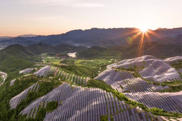 istock view of solar power station on hill 2166028081