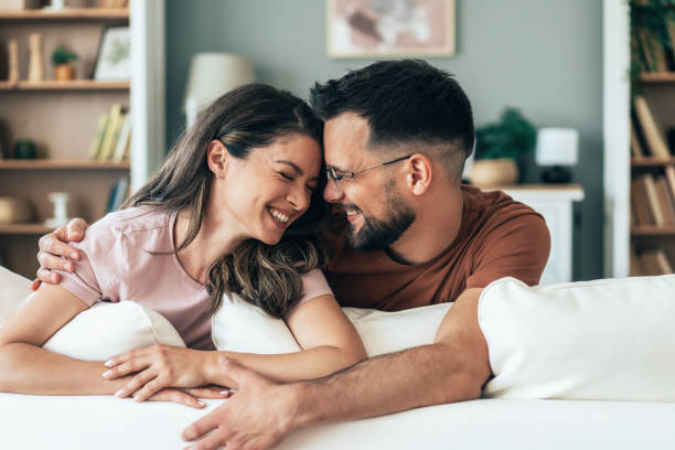 istock Happy couple at home 2166036358