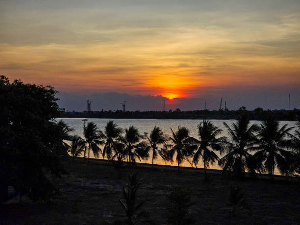 Sunset on the Tien River